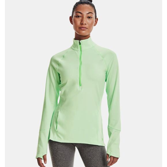 Under Armour Women's ColdGear 1/4 Zip Long Sleeve Thermal Pullover Top - Large - Picture 2 of 12